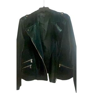 INC International Concepts Glam Velvet Green Moto Jacket Blazer Plus Size XXL